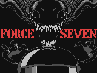 Force 7 title screen for Commodore 64